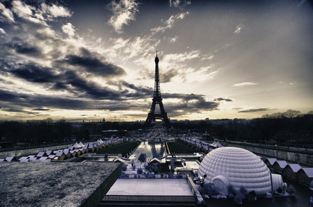 Paris Colors in Winter, Franceの写真素材