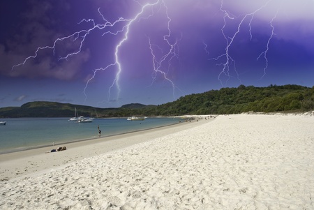 Colors of Whitehaven Beach in the Whitsundays Archipelago, Australiaの写真素材