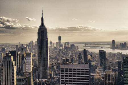Skyscrapers of New York City in Winter, U S A 