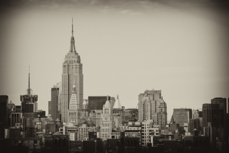New York City Manhattan Skyline and Skyscrapers, U S A の写真素材