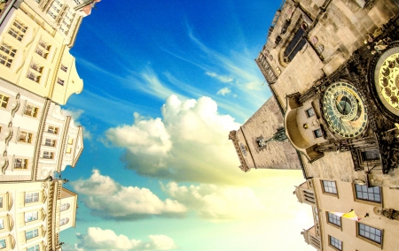 The Old Town Square in the center of Prague Cityの写真素材