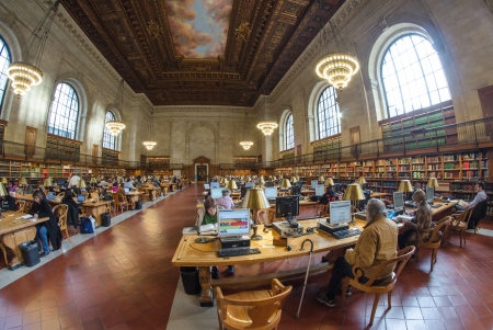 NEW YORK CITY - MAR 6: New York Public Library is the third largest public library in North America. March 6th, 2011 in Manhattan, New York Cityのeditorial素材