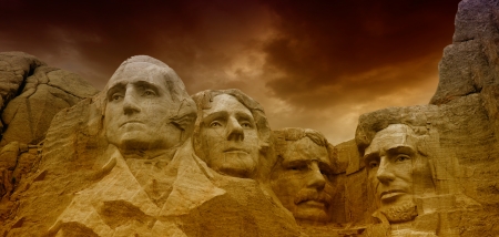 Dramatic Sky above Mount Rushmore National Memorial のeditorial素材