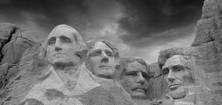 Dramatic Sky above Mount Rushmore National Memorial 