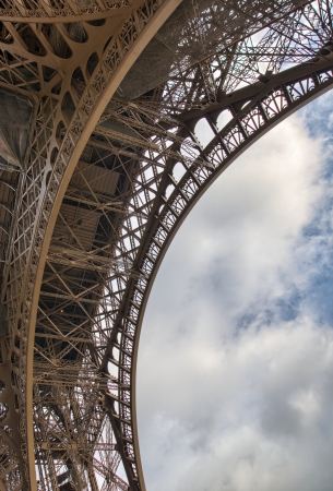 Powerful Structure of Eiffel Tower in Paris.