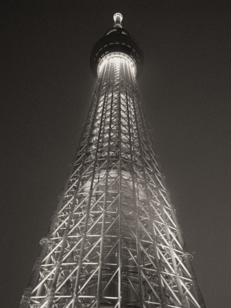 Architectural detail of Tokyo, Black and White view - Japan