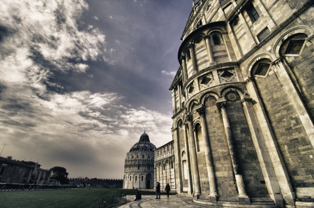 Pisa, Cathedral in Piazza dei Miracoli, Italyの写真素材