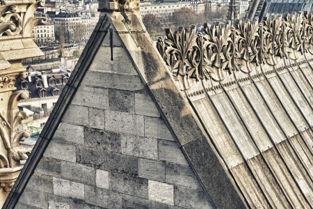 Wonderful view of Notre Dame Cathedral in Paris - France.の写真素材