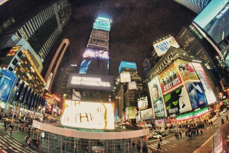 NEW YORK CITY - MAR 2: Giant skyscrapers dominate city streets, March 2, 2012 in New York City. New...