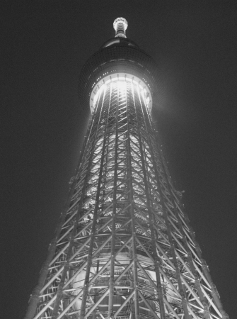 Architectural detail of Tokyo, Black and White view - Japanのeditorial素材