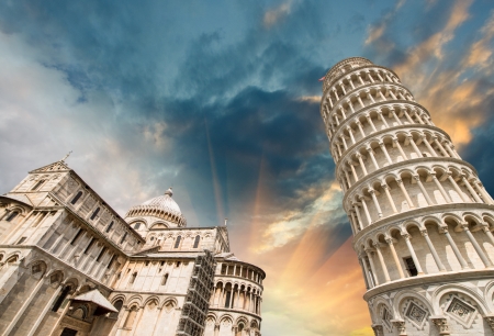 Pisa, Tuscany  Wonderful wide angle view of Miracles Square のeditorial素材