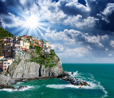Cinque Terre, Italy. Beautiful view in Spring Season.