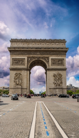 Arc de Triomphe, Paris. Triumph Arc at summer sunset.の写真素材