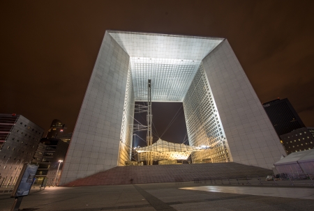 PARIS - DEC 1: Grand Arch (La Grande Arche de la Defense) on December 1, 2012 in Paris, La Defense, France. Grand Arch is the central and iconic building of La Defenseのeditorial素材