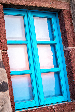 Colorful architecture of a greek island.の写真素材
