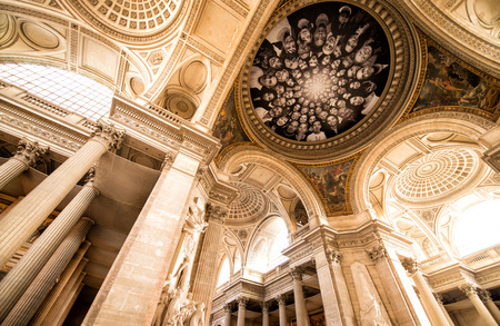 Paris, France - Famous Pantheon interior. UNESCO World Heritage Siteのeditorial素材