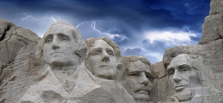 Dramatic Sky above Mount Rushmore National Memorial のeditorial素材