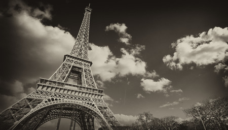 Beautiful view of Eiffel Tower in Paris.の写真素材