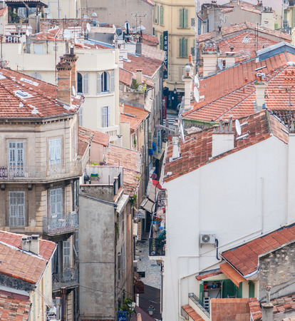 CANNES - MARCH 28, 2009: City streets on a spring day. More than 10 million people visit Cannes every year.のeditorial素材