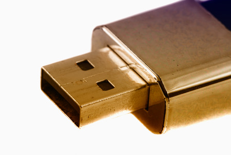 USB pen connector, isolated on white background.の写真素材