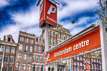 Amsterdam. City streets signs and directions.