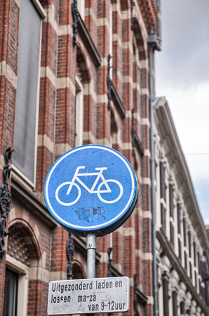 Amsterdam. City streets signs and directions.のeditorial素材