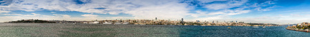 Complete panoramic view of Istanbul from Maiden's Tower.の写真素材