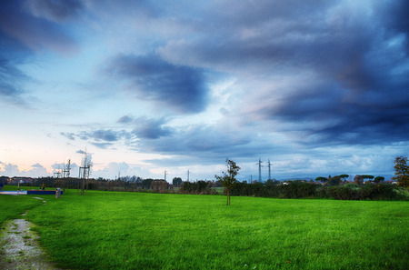 Tuscan landscape - Autumn colours.の写真素材