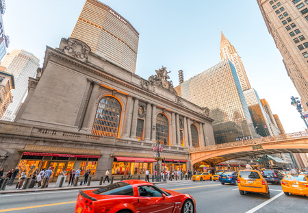NEW YORK - MAY 11: Taxicabs along Manhattan avenues. Licensed by the New York City Taxi and Limousine Commission, there are over 40.000 vehicles, on May 11, 2013 in New York City. USAのeditorial素材