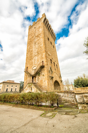 Torre San Niccolo located at Piazza Giuseppe Poggi in Florence, Italy.の写真素材