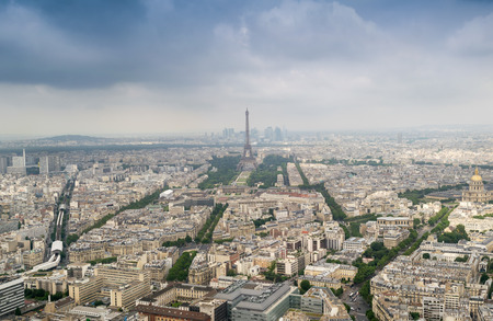 Aerial view of Paris and Eiffel Tower.の写真素材