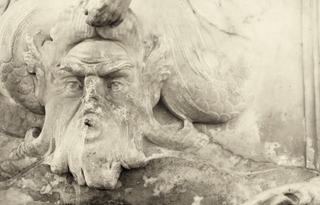 Pisa, Tuscany. Sculpture detail in Square of Miracles.の写真素材