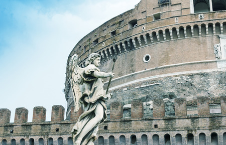 Castel Sant Angelo, Rome, Italy. Architectural detail.のeditorial素材