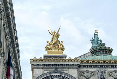 Opera in Paris, architectural detail.のeditorial素材