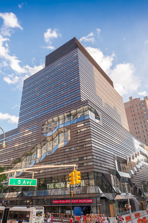 NEW YORK CITY - MAY 19, 2013: Buildings of New York City. The city is a major US attraction with more than 50 million visitors every year.のeditorial素材
