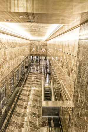 NEW YORK CITY - MAY 20, 2013: Interior of Empire State Building. After the terrorist attack on 9/11/01, this is the tallest building in New York and 3rd in USAのeditorial素材