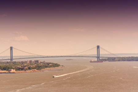 George Washington Bridge in New York City.の写真素材