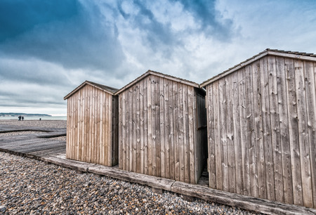 Wooden Cabins along the ocean.の写真素材