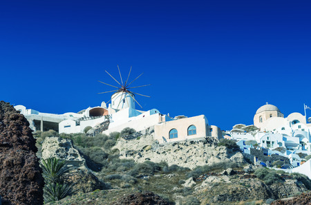 Santorini landscape in summertime.の写真素材