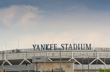 BRONX, NEW YORK - JUNE 11: Yankee Stadium sports building. Exterior view on June 11, 2013 in the Bronx, New Yorkのeditorial素材