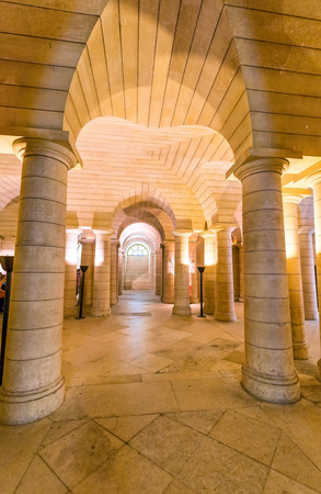 PARIS - CIRCA JUNE, 2014: Interior of Pantheon. It was originally built as a church dedicated to St. Genevieve.のeditorial素材