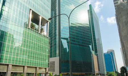 Beautiful skyline of Singapore.
