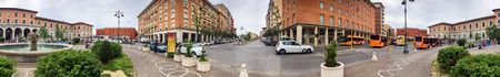 PISA, ITALY - MAY 6, 2015: Central Station Square with tourists at 360 degrees. The city is visited...