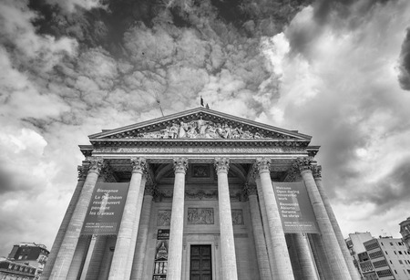 PARIS - CIRCA JUNE 2014: The Pantheon exterior view. The landmark was originally built as a church dedicated to St. Genevieve.のeditorial素材