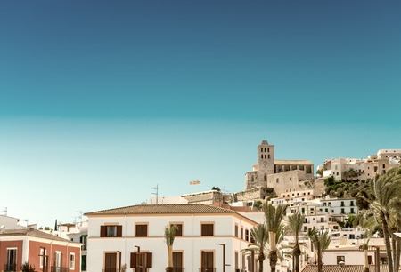 Ibiza skyline on a beautiful summer day.の写真素材
