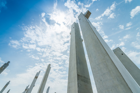 Reinforced concrete piles of the new building: