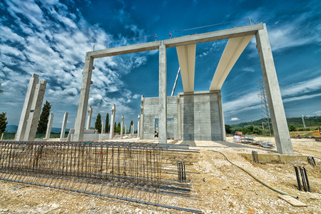 Building construction site.