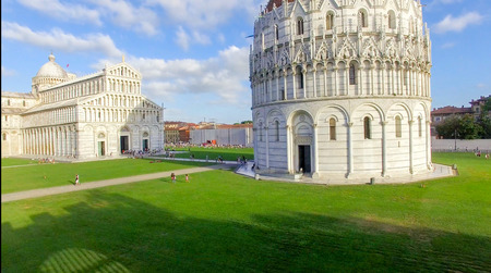 Square of Miracles, Pisa. Wonderful aerial view at summer sunset.の写真素材