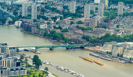 Helicopter view of London. Beautiful city aerial view.の写真素材