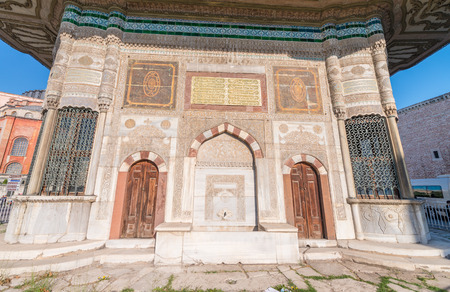 The Fountain of Sultan Ahmed III near Hagia Sophia, Istanbulの写真素材